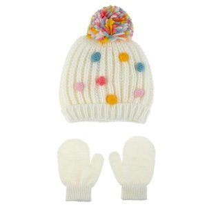 Toddler Girls Hat and Mitten Set - *NEW*   (Size: 2T-4T)